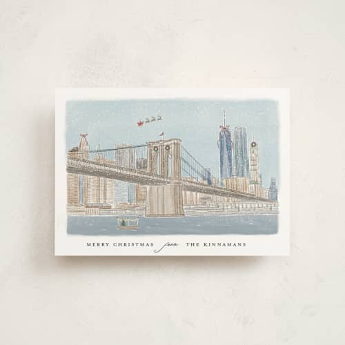 This is a frozen christmas postcards with standard by Kristen Juckiewicz called borough printing on signature in postcard