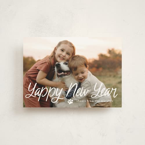 This is a snow christmas postcards with standard by Annie Holmquist called unleashed printing on signature in postcard