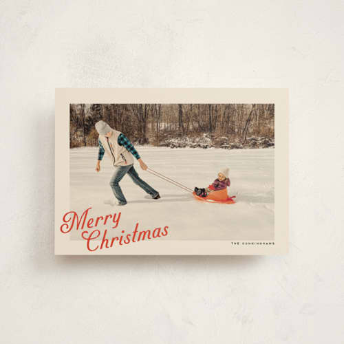 This is a peppermint christmas postcards with standard by Ekko Studio called vintage postcard printing on signature in postcard