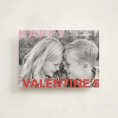 This is a candy valentine postcards with standard by Angela Thompson called merry & bold printing on signature in postcard