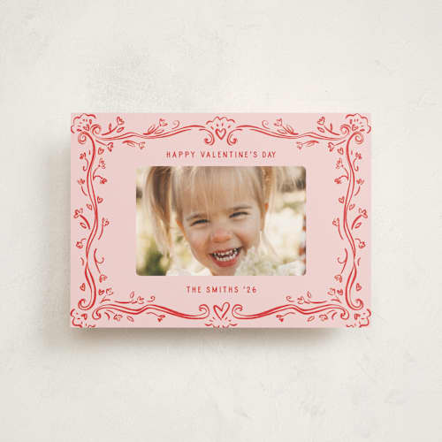 This is a bloom valentine postcards with standard by Pati Cascino called bordon printing on signature in postcard