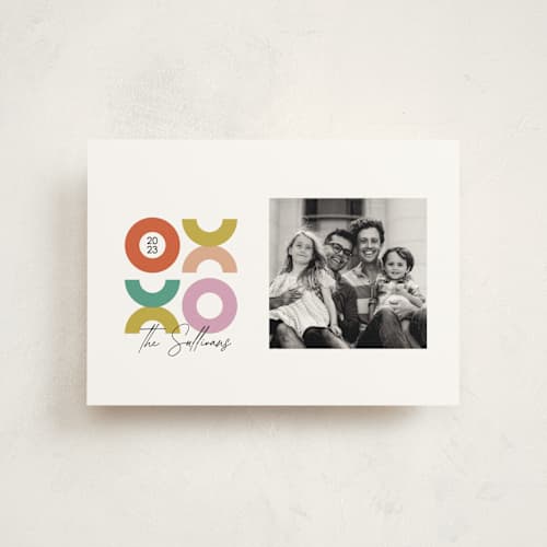 This is a fruit salad valentine postcards with standard by Hudson meet Rose called abstract xoxo printing on signature in postcard