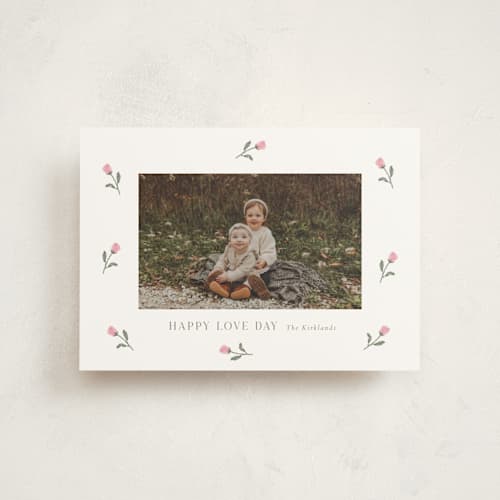 This is a rose valentine postcards with standard by Angela Garrick called rosie printing on signature in postcard