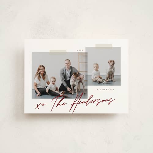 This is a merlot valentine postcards with standard by That Girl Press called snapshots printing on signature in postcard