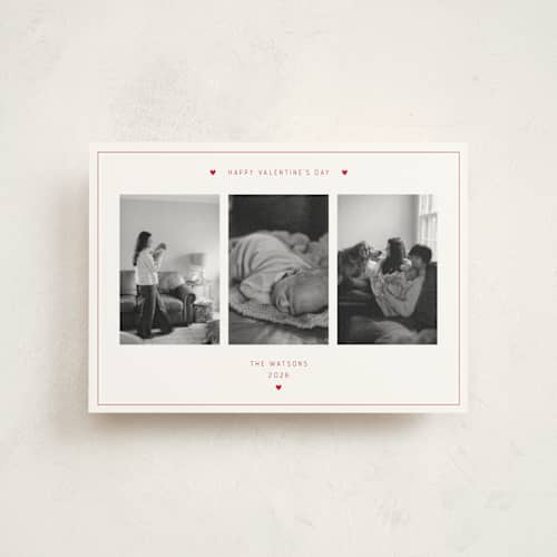 This is a cherry valentine postcards with standard by Danielle Nakashima called simple hearts printing on signature in postcard