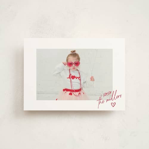 This is a cherry valentine postcards with standard by Jenna Holcomb called signature printing on signature in postcard