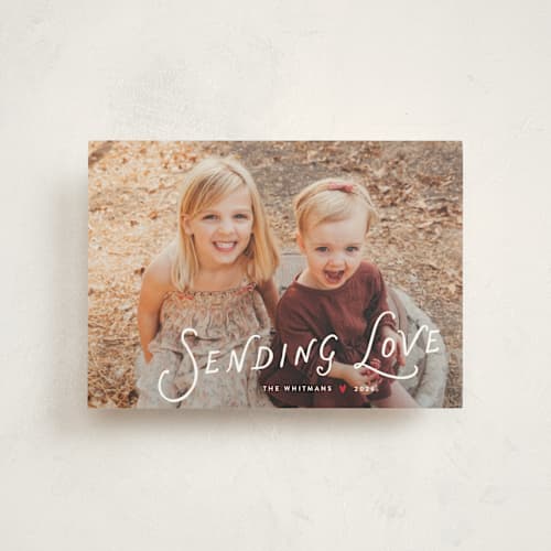 This is a ruby valentine postcards with standard by Lauren Chism called sent printing on signature in postcard