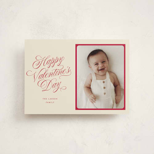 This is a cream valentine postcards with standard by Robert and Stella called valentines classic printing on signature in postcard