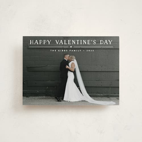 This is a snowfall valentine postcards with standard by Carolyn MacLaren called height of happiness printing on signature in postcard