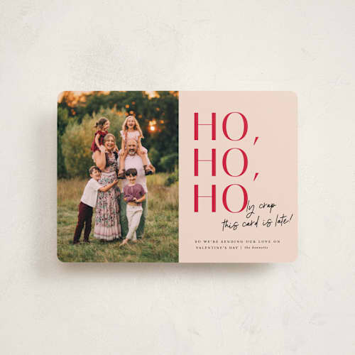 This is a blush valentines day with standard by Erica Krystek called a little late printing on recycled smooth signature in petite