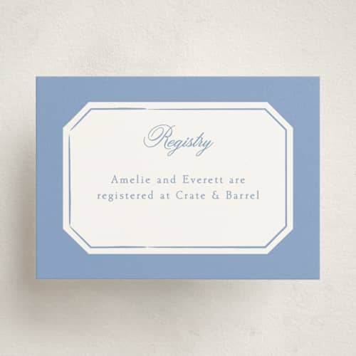 This is a sky enclosure cards with standard by Robert and Stella called constance printing on signature in mini