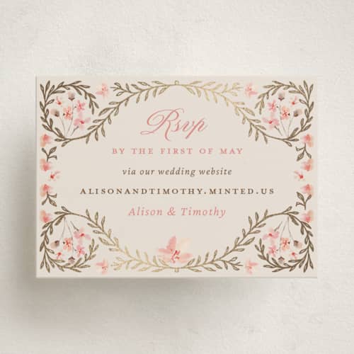 This is a versailles enclosure cards with foil pressed by Claudia Orengo called victorian printing on signature in mini
