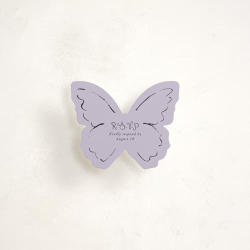This is a amethyst insert cards with standard by Cass Loh called butterfly kiss printing on signature in mini