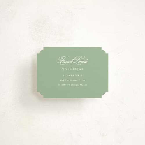This is a mint enclosure cards with standard by Melinda Denison called romantic garden printing on signature in mini
