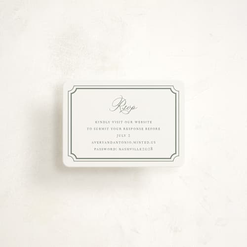This is a sage enclosure cards with standard by Jennifer Postorino called avery printing on signature in mini