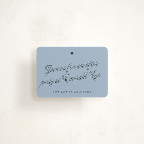 This is a sky enclosure cards with standard by Blustery August called cheers printing on signature in mini
