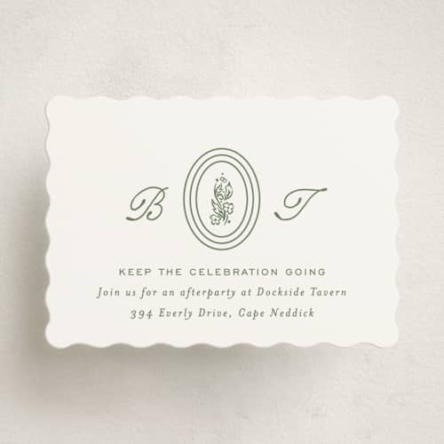 This is a leaf enclosure cards with standard by Kate Ahn called court printing on signature in mini