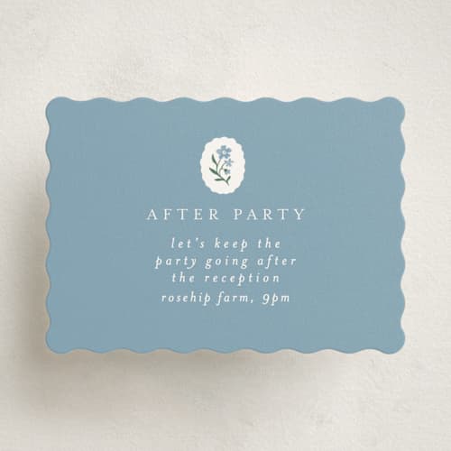 This is a periwinkle enclosure cards with standard by Alethea and Ruth called sweet vintage printing on signature in mini