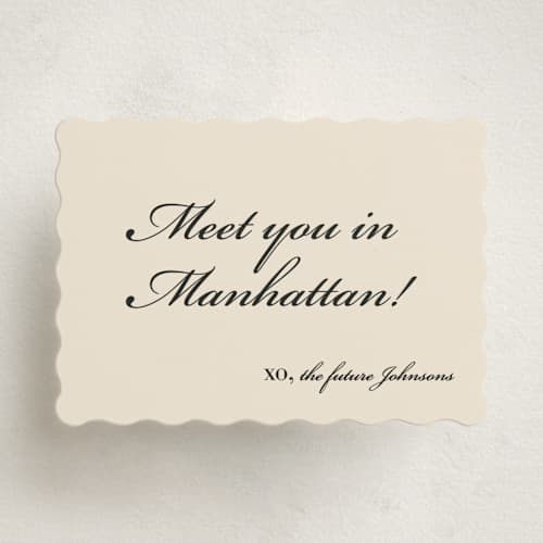 This is a cream enclosure cards with standard by Ryan Nicole called uptown formal printing on signature in mini