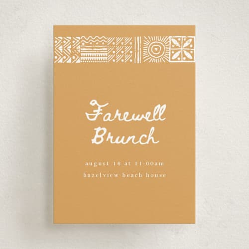 This is a amber enclosure cards with standard by Selima Akhter called tribal rythm printing on signature in mini