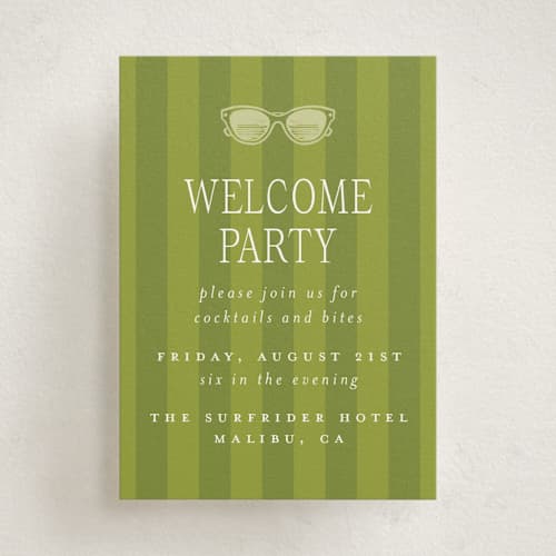 This is a palm enclosure cards with standard by Jenna Holcomb called beachtoile printing on signature in mini
