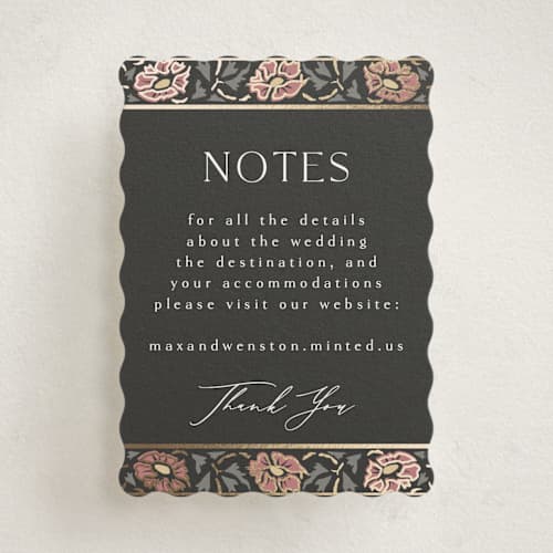 This is a ebony enclosure cards with foil pressed by Ana de Sousa called timeless nature printing on signature in mini