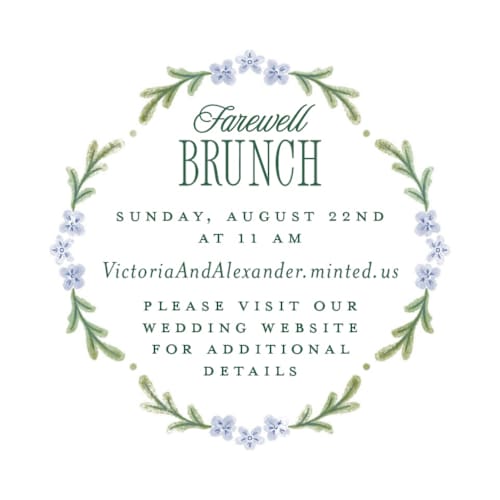 This is a wisteria enclosure cards with standard by Jenna Holcomb called vintage sketched printing on signature in mini