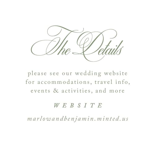 This is a garden enclosure cards with standard by Kelly Schmidt called chic script printing on signature in mini