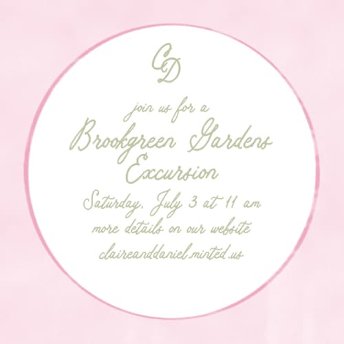 This is a garden enclosure cards with standard by Creo Study called folk garden printing on signature in mini