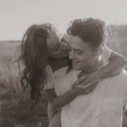 This is a charcoal enclosure cards with standard by Minted called the big picture printing on signature in mini