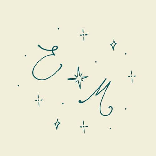 This is a teal enclosure cards with standard by Ani Somi called doodle star monogram printing on signature in mini