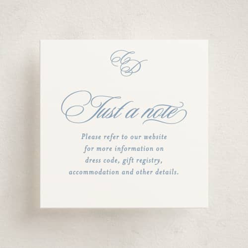 This is a sky enclosure cards with standard by Creo Study called aristocratic printing on signature in mini