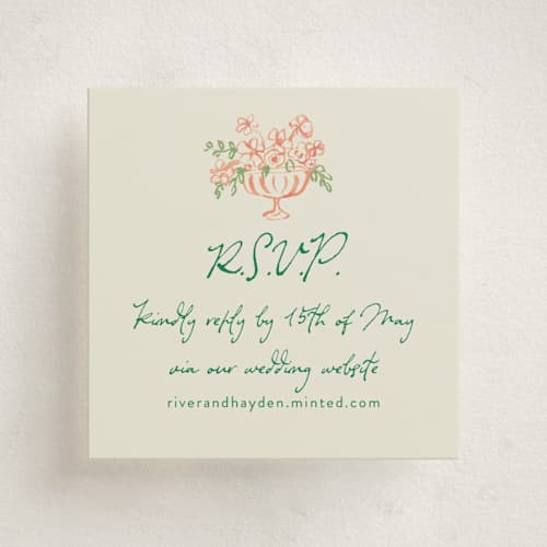 This is a garden enclosure cards with standard by Cass Loh called tablescape drawing printing on signature in mini