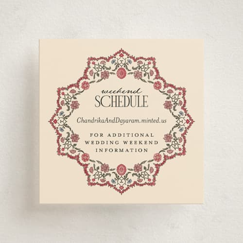 This is a almond enclosure cards with standard by Jenna Holcomb called tapestry printing on signature in mini