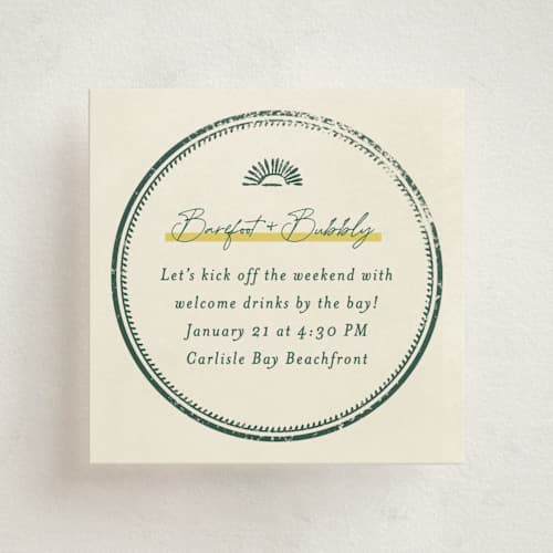 This is a island citrus enclosure cards with standard by Pixel and Hank called coastal drift printing on signature in mini