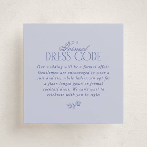 This is a cerulean enclosure cards with standard by Jenna Holcomb called embroidered printing on signature in mini