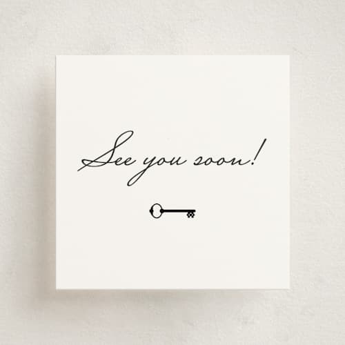 This is a ivory enclosure cards with standard by Studio Suku called hotel printing on signature in mini