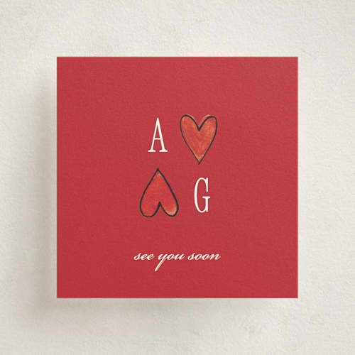 This is a lily enclosure cards with standard by Pati Cascino called two hearts printing on signature in mini