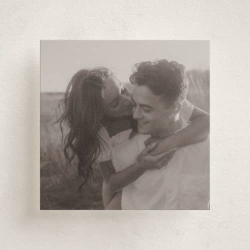 This is a charcoal enclosure cards with standard by Minted called the big picture printing on signature in mini