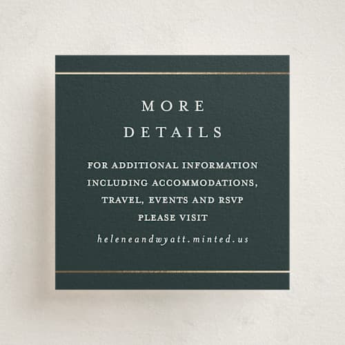 This is a forest enclosure cards with foil pressed by Stacey Meacham called style and grace printing on signature in mini