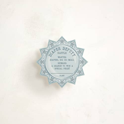 This is a denim insert cards with standard by Paper Sun Studio called cowboy baby printing on signature in mini