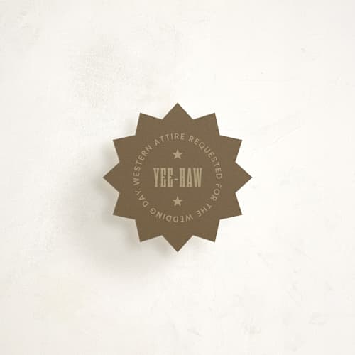 This is a coffee insert cards with standard by Sara Hicks Malone called yee-haw printing on signature in mini