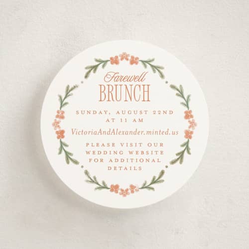 This is a persimmon enclosure cards with standard by Jenna Holcomb called vintage sketched printing on signature in mini