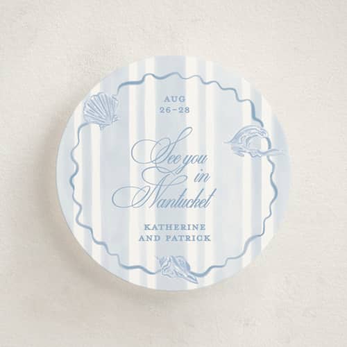 This is a ocean enclosure cards with standard by Creo Study called coastal crest printing on signature in mini