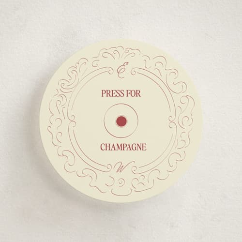 This is a burgundy enclosure cards with standard by Helena Vitto called elizabeth printing on signature in mini