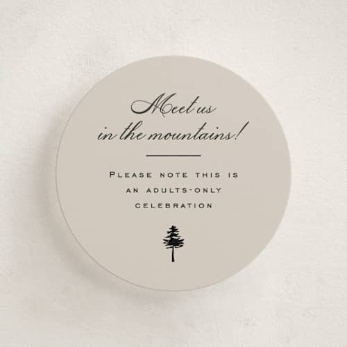 This is a cotton enclosure cards with standard by Amy Kross called aspen knoll printing on signature in mini
