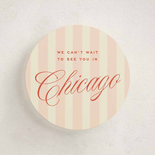 This is a peach enclosure cards with standard by Ellen Schlegelmilch called see ya printing on signature in mini