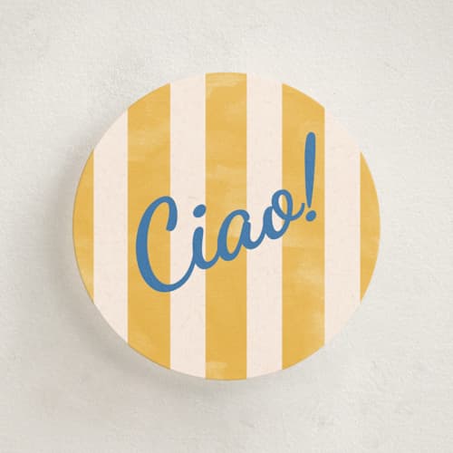 This is a beach enclosure cards with standard by Sumak Studio called ciao! printing on signature in mini