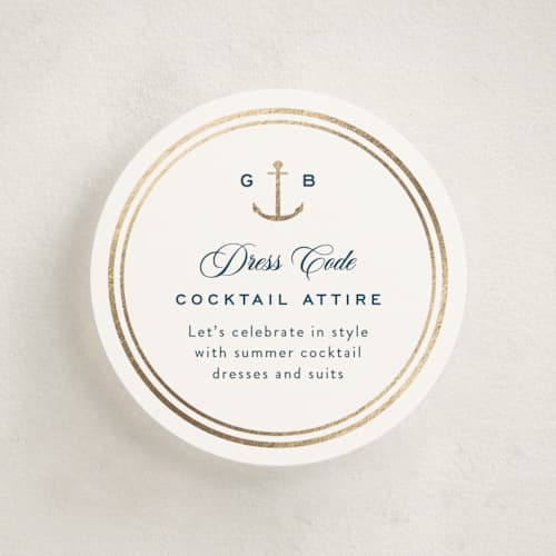 This is a royal navy enclosure cards with foil pressed by Olivia Raufman called anchored printing on signature in mini