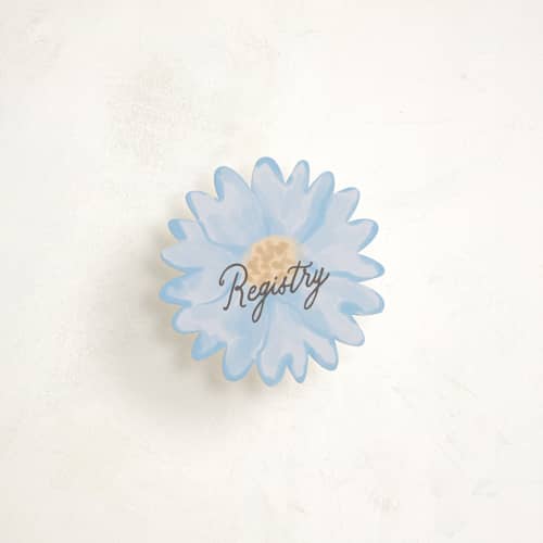 This is a cornflower insert cards with standard by Creo Study called watercolor florals printing on signature in mini